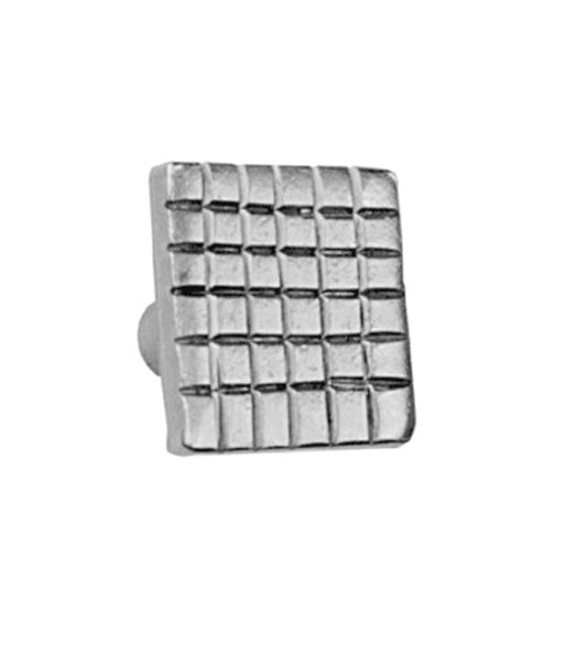 Doorware.com Square Checkered Flag Stainless Steel Cabinet Knob, Acorn KP1JP