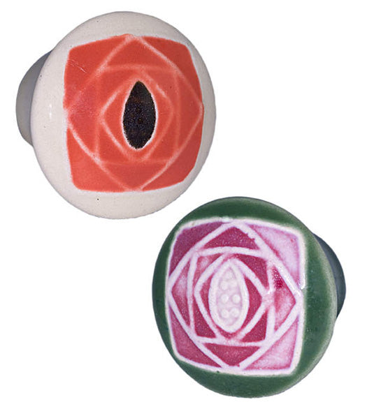Doorware.com Small Square Rose Cabinet Knob, Acorn PRBYP