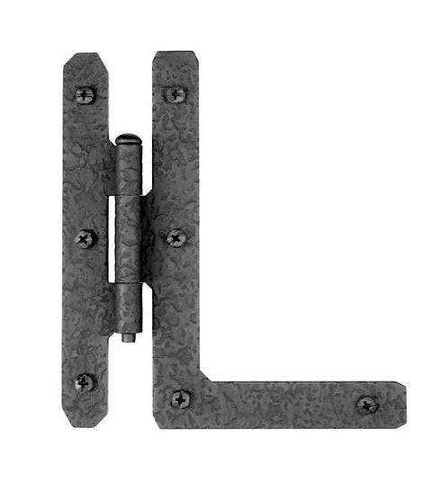 4-1/2 Inch Rough Iron H-L Hinge, Acorn RHDBQ