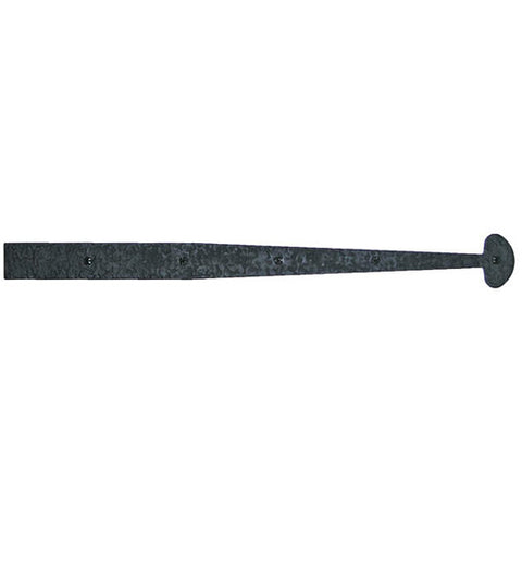 21-1/4 Inch Bean Tip Rough Iron Dummy Strap Hinge, Acorn RIFBP
