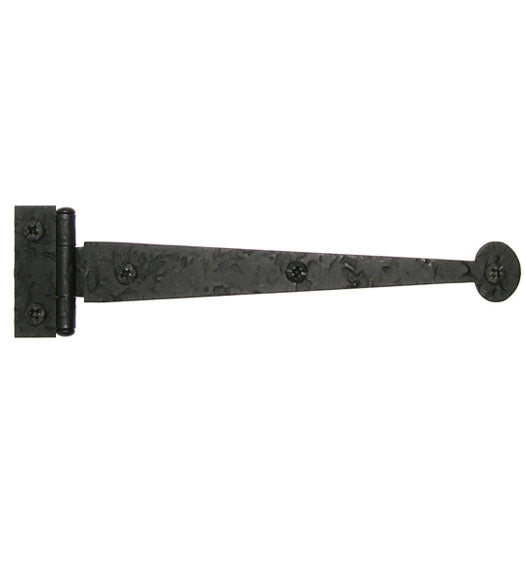 6 Inch Offset Rough Iron Cabinet Bean Tip Strap Hinge, Acorn RIYBQ