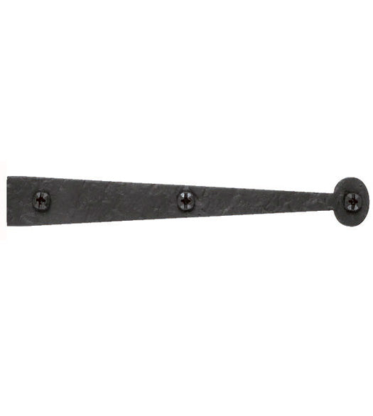 Rough Iron Bean Tip Dummy Strap Cabinet Hinge, Acorn RIZBP