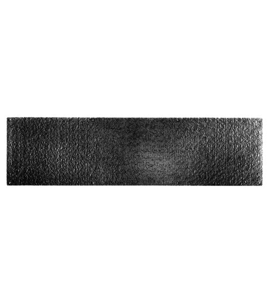 40 x 7-3/8 Rough Black Iron Door Kick Plate, Acorn RMMBP