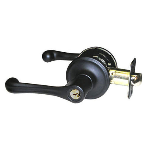 Doorware.com Simple Solid Black Lever, Acorn SCGBI
