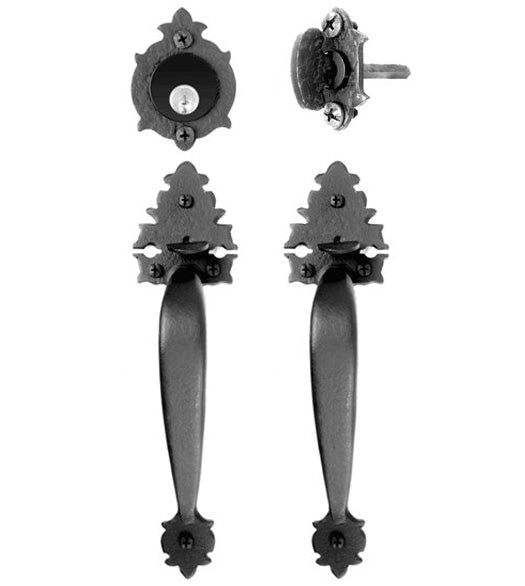 13-1/2 Inch Warwick Single Cylinder Mortise Handleset, Acorn WT7BI