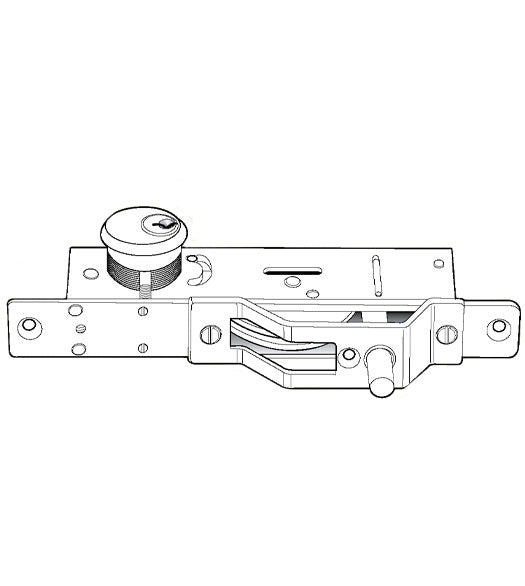 Bottom Rail Deadbolt, Adams Rite MS1861-01