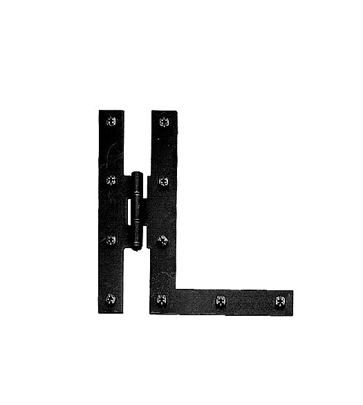 4 Inch Smooth Iron H-L Hinge, Acorn AH6BQ