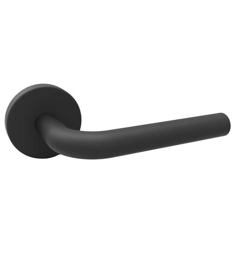 Doorware.com Stainless Lever in Matte Black, AHI SIG105-201-P22