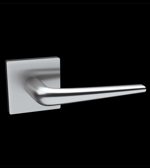 Sleek Stainless Steel Door Lever with Square Rose, AHI 113/204