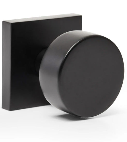 Doorware.com Matte Black Bali Knob with Square Rose