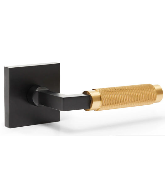 Doorware.com Geneva Knurled Lever with Square Rose