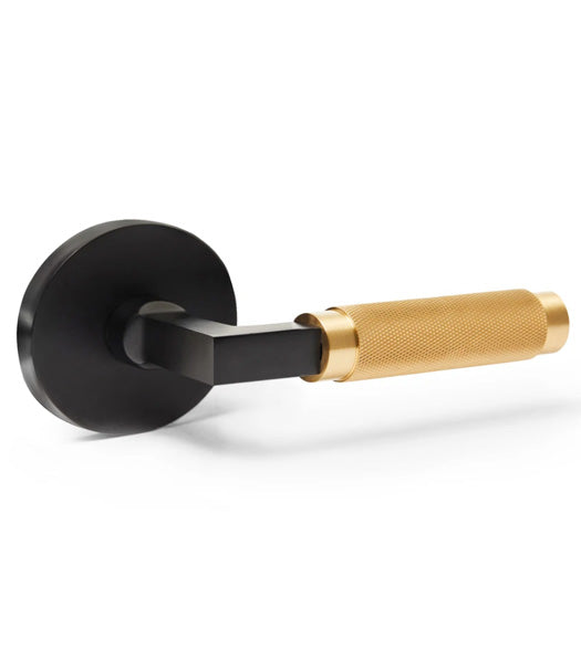 Doorware.com Black and Gold Textured Monte Carlo Lever