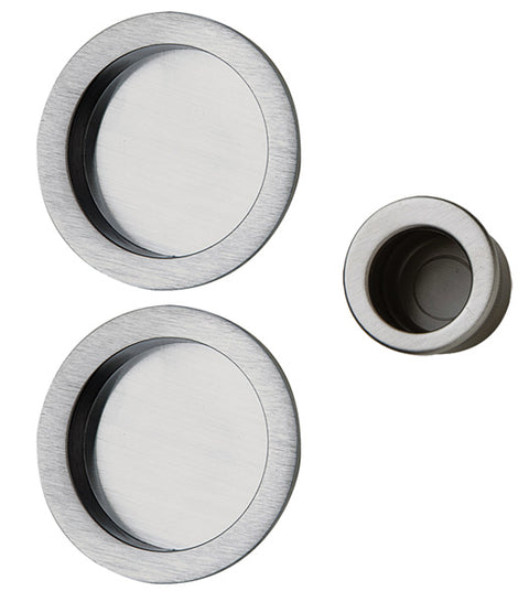 Contemporary Round Pocket Door Passage Set, Reguitti SDK091PA