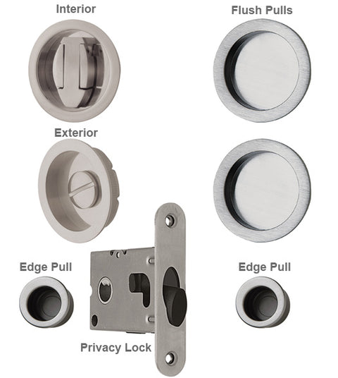 Double Pocket Door Lock Set, Reguitti SDK091PV/PA