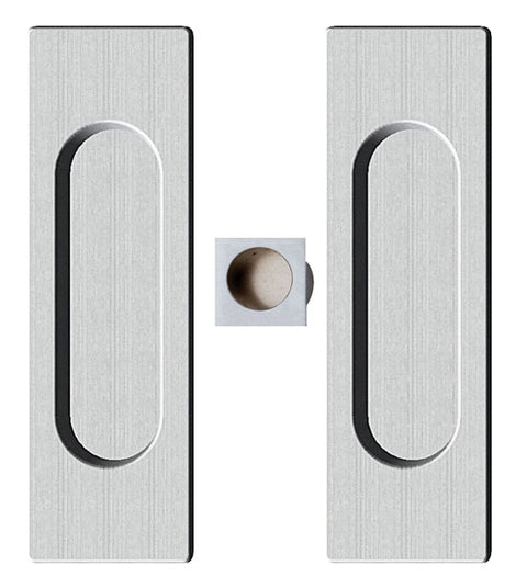Contemporary Rectangle Pocket Door Passage Set, Reguitti SDK096PA