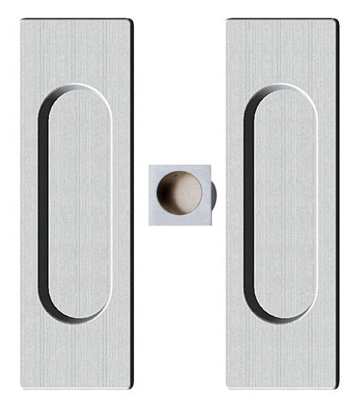 Contemporary Rectangle Pocket Door Passage Set, Reguitti SDK096PA
