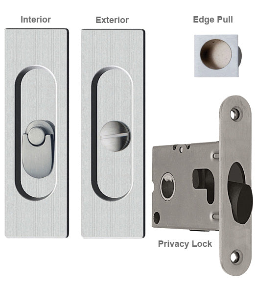 Contemporary Rectangle Pocket Lock Privacy, Reguitti SDK096PV