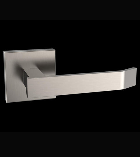 Satin Stainless Steel Leverset with Square Rose, AHI SIG127-204