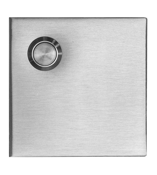 Satin Stainless Steel Square Doorbell Button, AHI SIG763