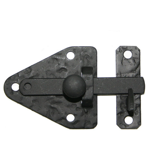 2-13/16 Rough Black Iron Arrowhead Cabinet Latch, Acorn RL1BP