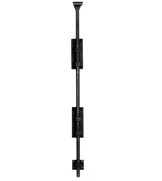 22-3/4 Inch Black Iron Cane Bolt, Acorn ALEBP