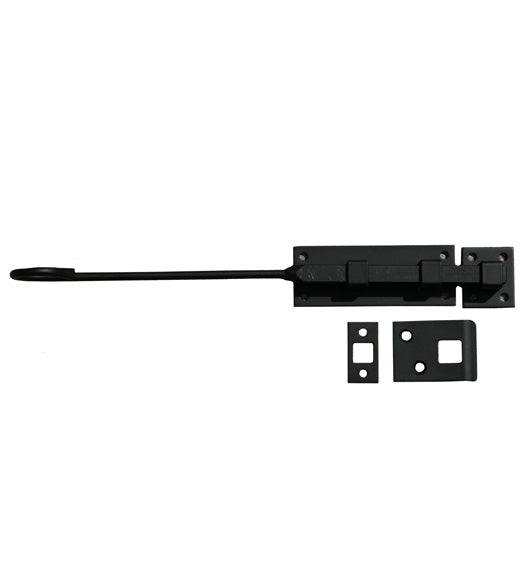 12 Inch Black Iron Cane Bolt, Acorn ALGBP