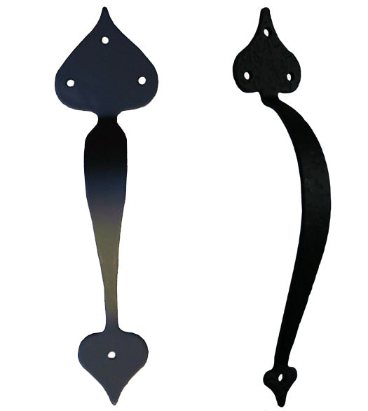 Heart Tip Cast Iron Garden Gate Pull, Acorn APEBP