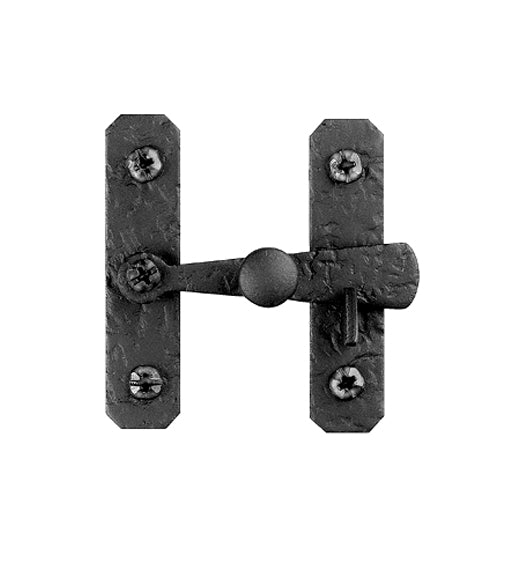 Flush Rough Iron Cabinet Door Latch, Acorn RLDBP