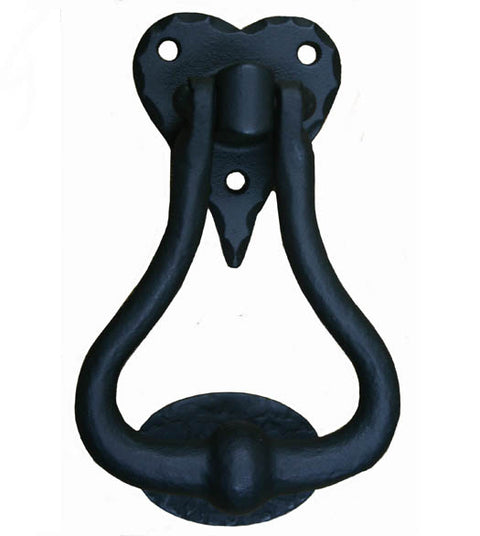 Heart Shaped Rough Iron Door Knocker, Acorn RMXBG