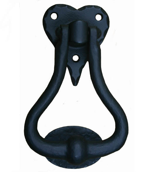 Heart Shaped Rough Iron Door Knocker, Acorn RMXBG