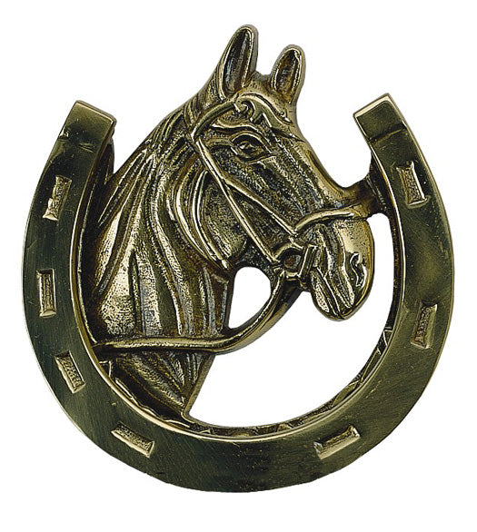 Horseshoe Door Knocker, Brass Accents A07-K5030