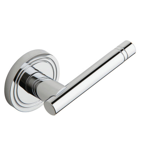 Solid Brass Modern Lever With Matching Rose, Baldwin 5138
