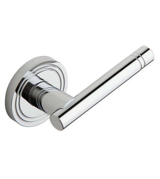 Solid Brass Modern Lever With Matching Rose, Baldwin 5138