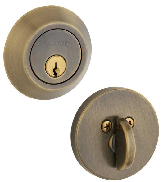 Contemporary Single Cylinder Deadbolt For 2-1/8 Inch Door Preparations, Baldwin 8241