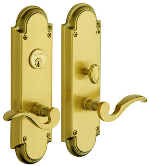 Solid Brass Hamilton Mortise Entry Set, Baldwin 6791