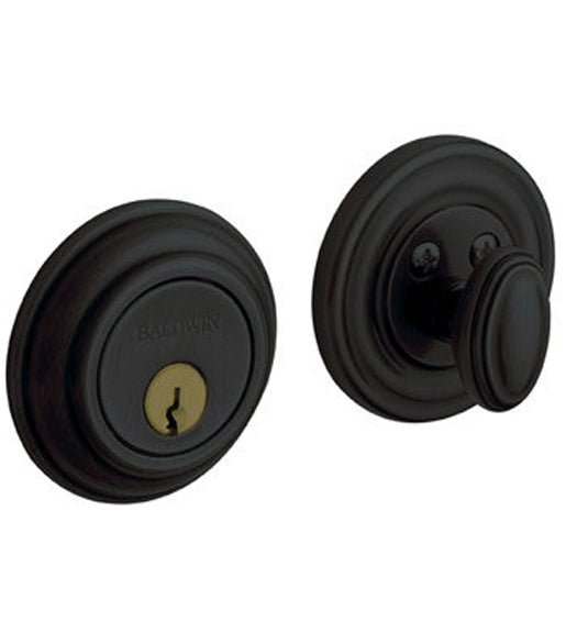 Low Profile Traditional Single Cylinder Deadbolt For 2-1/8 Inch Door Cutout, Baldwin 8231