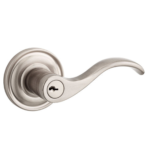 Curve Lever with Traditional Round Rose, Baldwin CUR-TRR