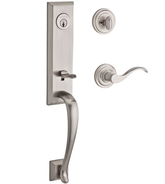 Doorware.com Traditional Del Mar Handleset with Round Interior Trim, Baldwin DEL-TRR