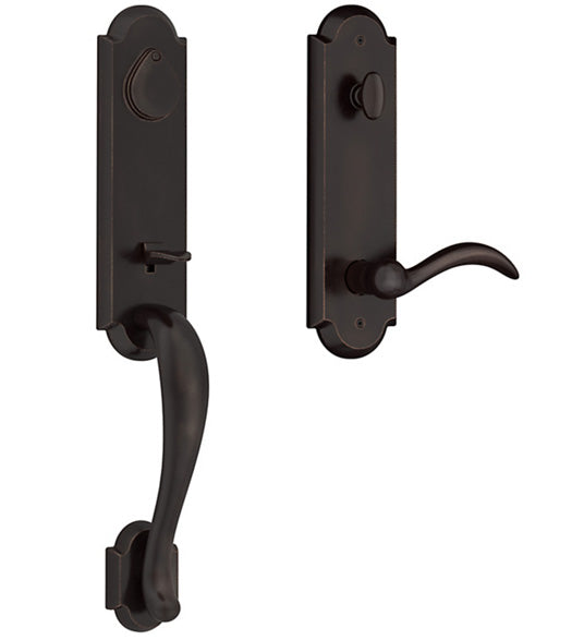 Kodiak Entrance Set with Rustic Arched Escutcheon, Baldwin KOD-RAE