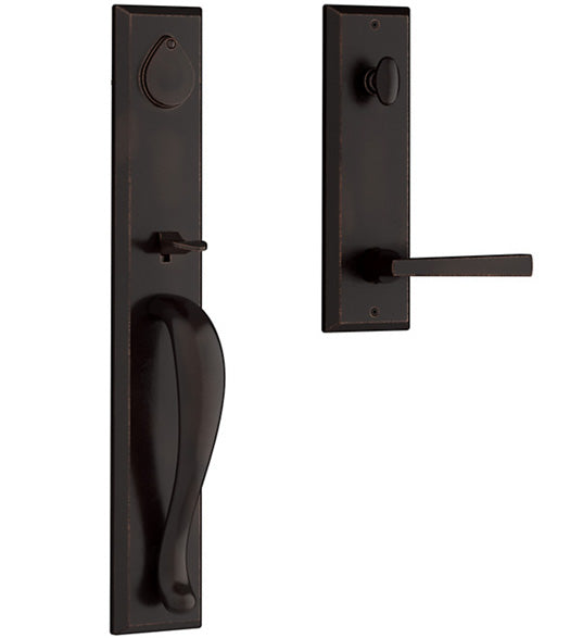 Longview Handleset with Square Bevel Escutcheon, Baldwin LON-SBE