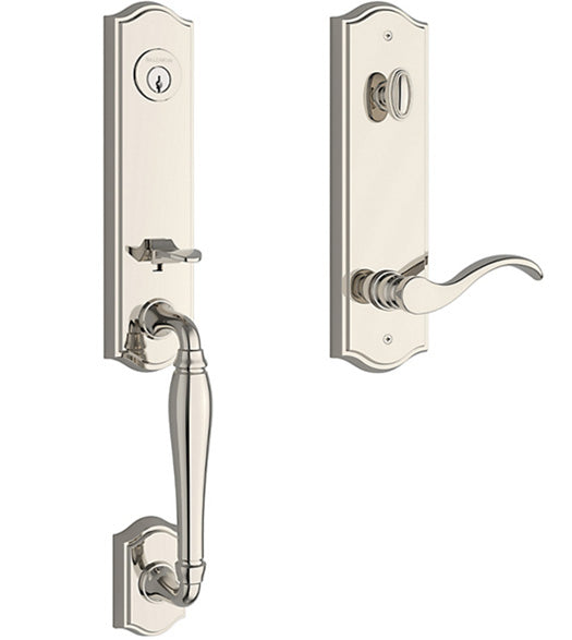 New Hampshire Handleset with Traditional Arched Escutcheon, Baldwin NEW-TAE