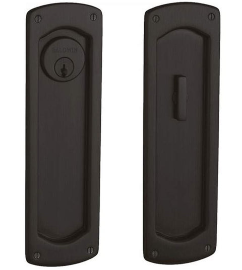 Keyed Entry Palo Alto Pocket Door Set, Baldwin PD007-ENTR/832xEMHT