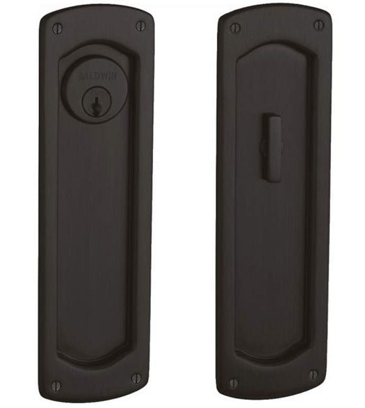 Keyed Entry Palo Alto Pocket Door Set, Baldwin PD007-ENTR/832xEMHT