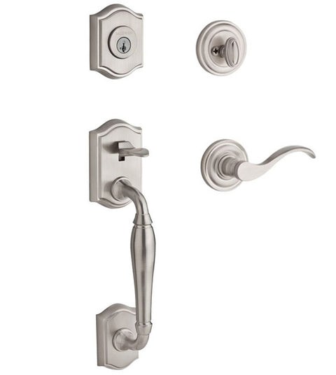 Westcliff Handleset with Round Interior Trim, Baldwin WES-TRR