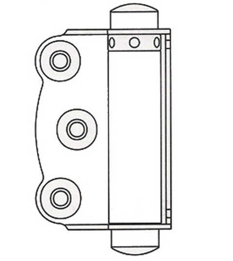 Doorware.com 3 Inch Half Surface Screen Door Spring Hinge with Button Tips, Pair, Bommer 2200