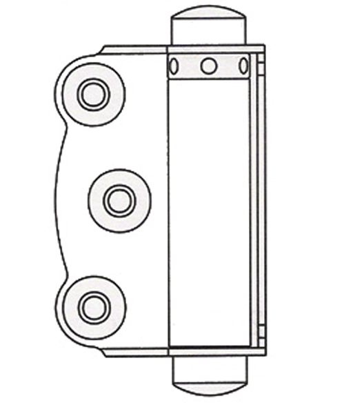 Doorware.com 3 Inch Half Surface Screen Door Spring Hinge with Button Tips, Pair, Bommer 2200
