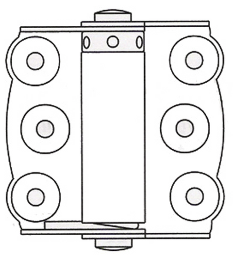 Doorware.com 2-3/4 x 2-3/4 Full Surface Screen Door Spring Hinge, Pair, Bommer 2920
