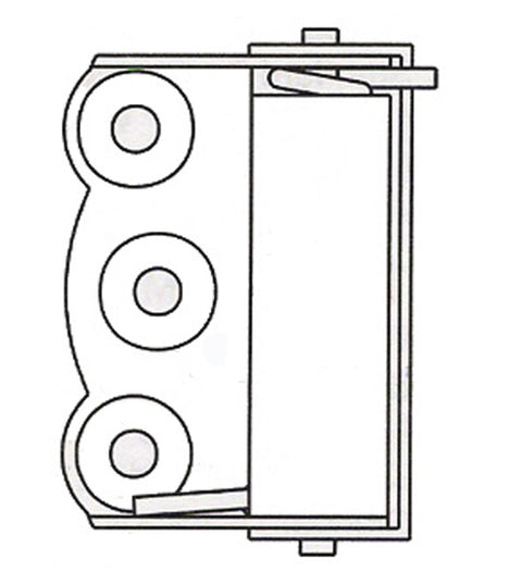 Doorware.com 2-3/4 Inch Half Surface Screen Door Spring Hinge, Pair, Bommer 2970