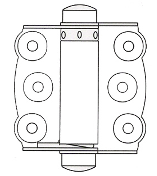 Doorware.com 2-3/4 x 2-3/4 Full Surface Screen Door Spring Hinge with Button Tips, Pair, Bommer 2980