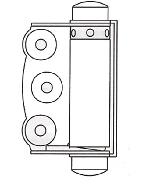 Doorware.com 2-3/4 Inch Half Surface Screen Door Spring Hinge with Button Tips, Pair, Bommer 2990
